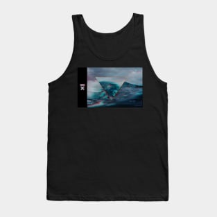 Glitch Art Record Big Wave Surfing Hawaii Tank Top